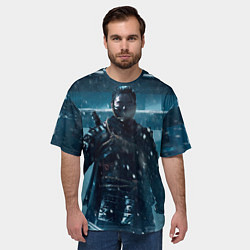Футболка оверсайз мужская Ghost of Tsushima зима, цвет: 3D-принт — фото 2