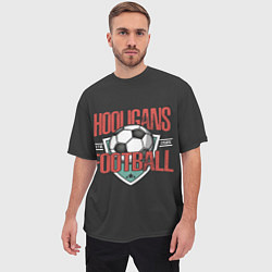 Футболка оверсайз мужская Football hooligans, цвет: 3D-принт — фото 2