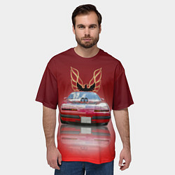 Футболка оверсайз мужская Американский спорткар Pontiac Firebird, цвет: 3D-принт — фото 2