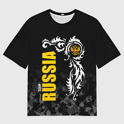 Футболка оверсайз мужская Russia national team: национальная сборная, цвет: 3D-принт