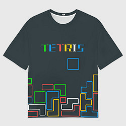 Футболка оверсайз мужская Tetris neon, цвет: 3D-принт