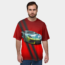 Футболка оверсайз мужская Итальянский суперкар Lamborghini Reventon, цвет: 3D-принт — фото 2