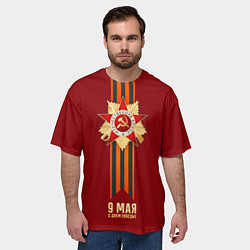 Футболка оверсайз мужская С Днем Победы! 9 Мая, цвет: 3D-принт — фото 2