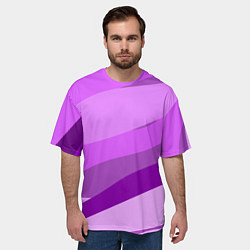 Футболка оверсайз мужская Сиреневый вечер, цвет: 3D-принт — фото 2