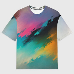Футболка оверсайз мужская Абстрактный туман, цвет: 3D-принт