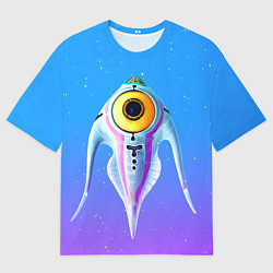 Футболка оверсайз мужская Subnautica инопланетная рыба, цвет: 3D-принт
