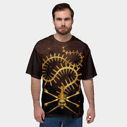 Футболка оверсайз мужская Subnautica скелет морского чудовища, цвет: 3D-принт — фото 2