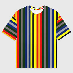 Мужская футболка оверсайз Полосы школа чародейства и волшебства