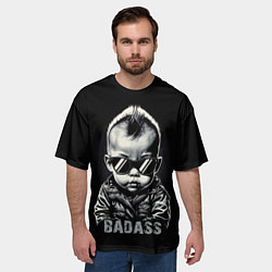 Футболка оверсайз мужская Badass, цвет: 3D-принт — фото 2