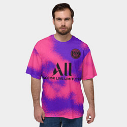 Футболка оверсайз мужская Форма ПСЖ четвертая, цвет: 3D-принт — фото 2