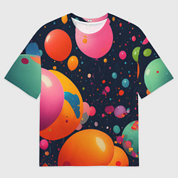 Футболка оверсайз мужская Море шаров, цвет: 3D-принт