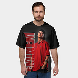 Футболка оверсайз мужская Рэппер Эминем, цвет: 3D-принт — фото 2