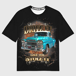 Мужская футболка оверсайз Пикап Chevrolet Apache 3100 1959 года