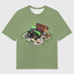 Футболка оверсайз мужская Farming Simulator - Изометрия, цвет: 3D-принт