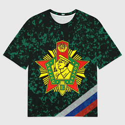Футболка оверсайз мужская Пограничные войска РФ, цвет: 3D-принт