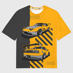 Футболка оверсайз мужская Nissan 180sx art, цвет: 3D-принт
