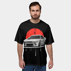 Футболка оверсайз мужская Nissan Silvia S14 - Japan style, цвет: 3D-принт — фото 2