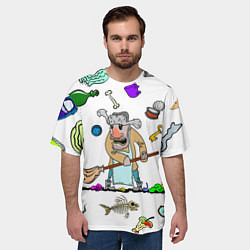 Футболка оверсайз мужская Дворничек, цвет: 3D-принт — фото 2