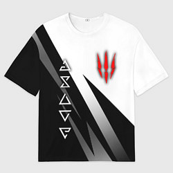 Мужская футболка оверсайз The witcher - знаки