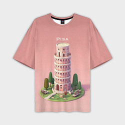 Футболка оверсайз мужская Pisa Isometric, цвет: 3D-принт