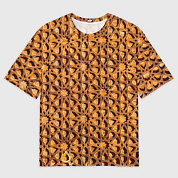 Футболка оверсайз мужская Медовый паттерн, цвет: 3D-принт
