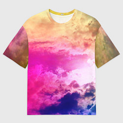 Футболка оверсайз мужская Разноцветное небо, цвет: 3D-принт