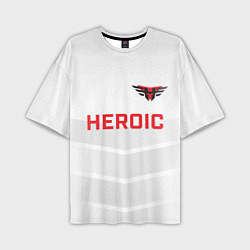 Футболка оверсайз мужская Heroic white, цвет: 3D-принт