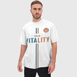 Футболка оверсайз мужская Форма Team Vitality white, цвет: 3D-принт — фото 2