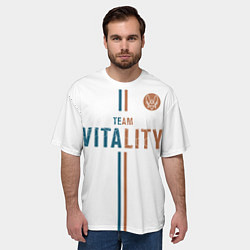 Футболка оверсайз мужская Форма Team Vitality white, цвет: 3D-принт — фото 2