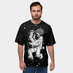 Футболка оверсайз мужская Space tennis - astronaut, цвет: 3D-принт — фото 2