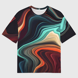 Мужская футболка оверсайз Малахитовая