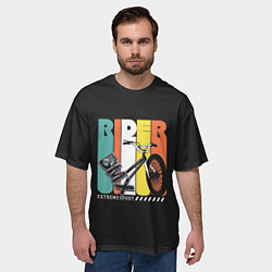 Футболка оверсайз мужская Bmx extreme, цвет: 3D-принт — фото 2