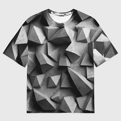 Мужская футболка оверсайз Белокаменный паттерн