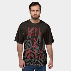 Футболка оверсайз мужская Верь в себя велес, цвет: 3D-принт — фото 2