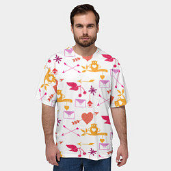 Футболка оверсайз мужская Письма любви, цвет: 3D-принт — фото 2