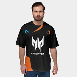Футболка оверсайз мужская Форма TNC Prredator Orange, цвет: 3D-принт — фото 2