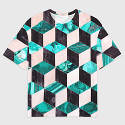 Футболка оверсайз мужская Кубы с отражениями, цвет: 3D-принт
