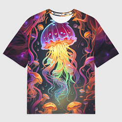 Футболка оверсайз мужская Фантастическая медуза, цвет: 3D-принт