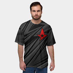 Футболка оверсайз мужская Astralis - монохромный, цвет: 3D-принт — фото 2