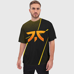 Футболка оверсайз мужская Fnatic - csgo - gold edition, цвет: 3D-принт — фото 2