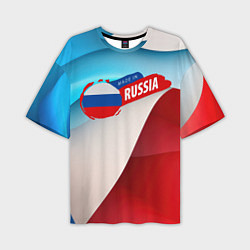 Футболка оверсайз мужская Russia abstract, цвет: 3D-принт