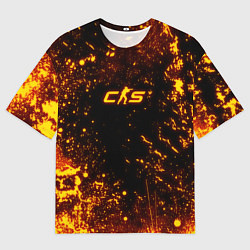 Мужская футболка оверсайз Fire CS2