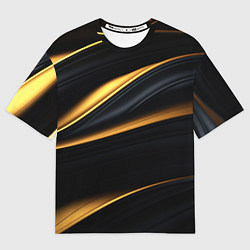 Футболка оверсайз мужская Black gold texture, цвет: 3D-принт
