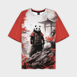Футболка оверсайз мужская Panda samurai, цвет: 3D-принт