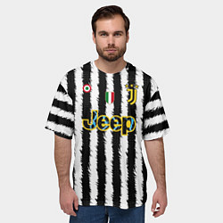 Футболка оверсайз мужская Пауло Дибала Ювентус форма 2324 домашняя, цвет: 3D-принт — фото 2