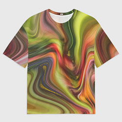 Мужская футболка оверсайз Abstraction waves