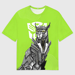 Мужская футболка оверсайз Читор и лого фильма Трансформеры