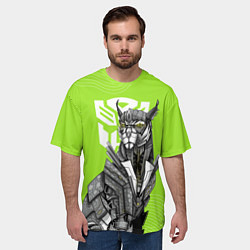 Футболка оверсайз мужская Читор и лого фильма Трансформеры, цвет: 3D-принт — фото 2