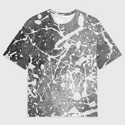 Футболка оверсайз мужская Текстура - White on gray, цвет: 3D-принт