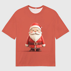 Футболка оверсайз мужская Пластилиновый Дед Мороз, цвет: 3D-принт